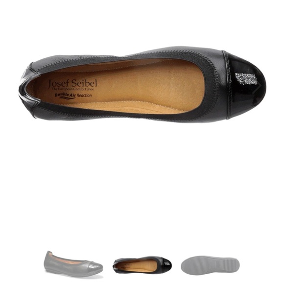 Josef Seibel european comfort shoe/black shiny toe - Picture 3 of 9